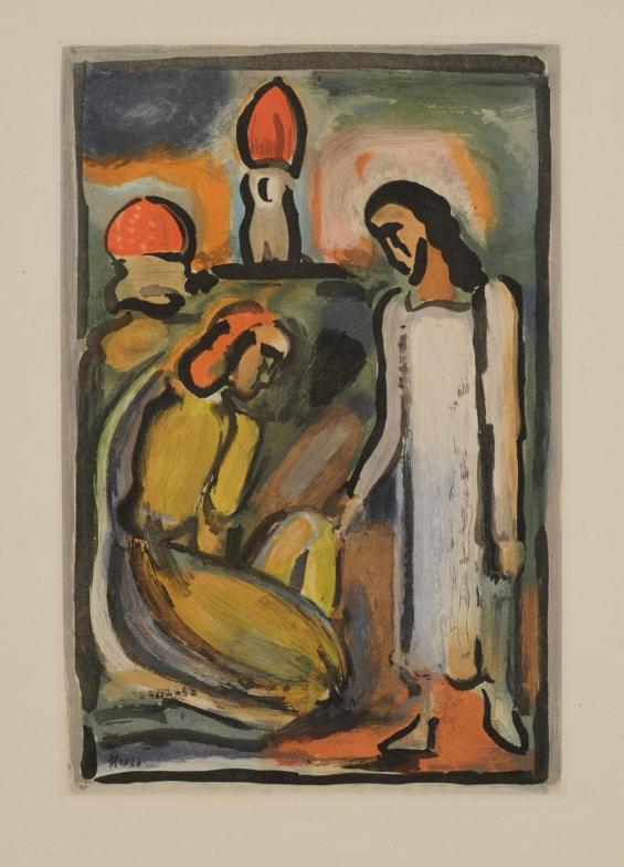 Christ prenant conge de sa mere / Christ Taking Leave of His Mother, Plate IV from the book Passion by André Suarès