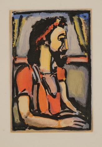 Christ en profil a droite / Christ in Profile, from the Right, Plate IX from the book Passion by André Suarès