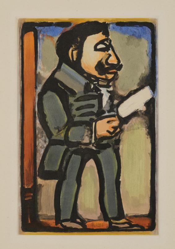 Professor Pieu, Membre de l'Institut / Professor Pieu, Member of the Institute, Plate XI from the book Passion by André Suarès