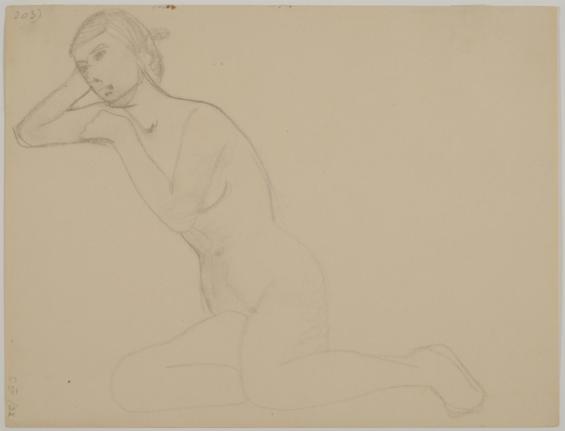 Seated Female Nude, Facing Left