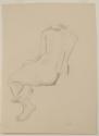 Study of Nude from Behind / Two Men (verso)