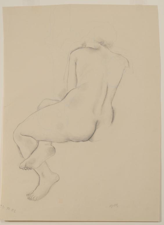 Study of Nude from Behind / Two Men (verso)