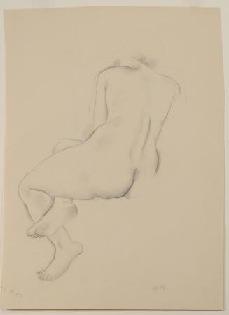 Study of Nude from Behind / Two Men (verso)