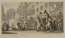 Hudibras, Plate 11: Burning Ye Rumps at Temple Bar, from Hogarth Restored, the Whole Works of the Celebrated William Hogarth as Originally Published
