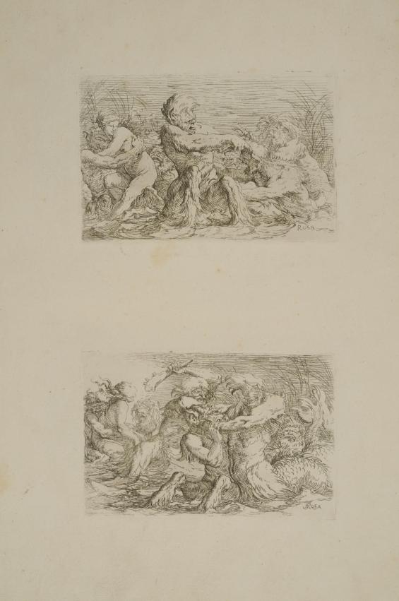 Battling Tritons (top image) and Battling Tritons (bottom image)