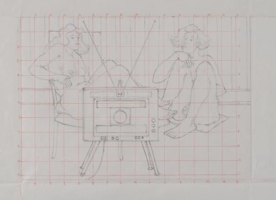 Early Afternoon (double-sided drawing)