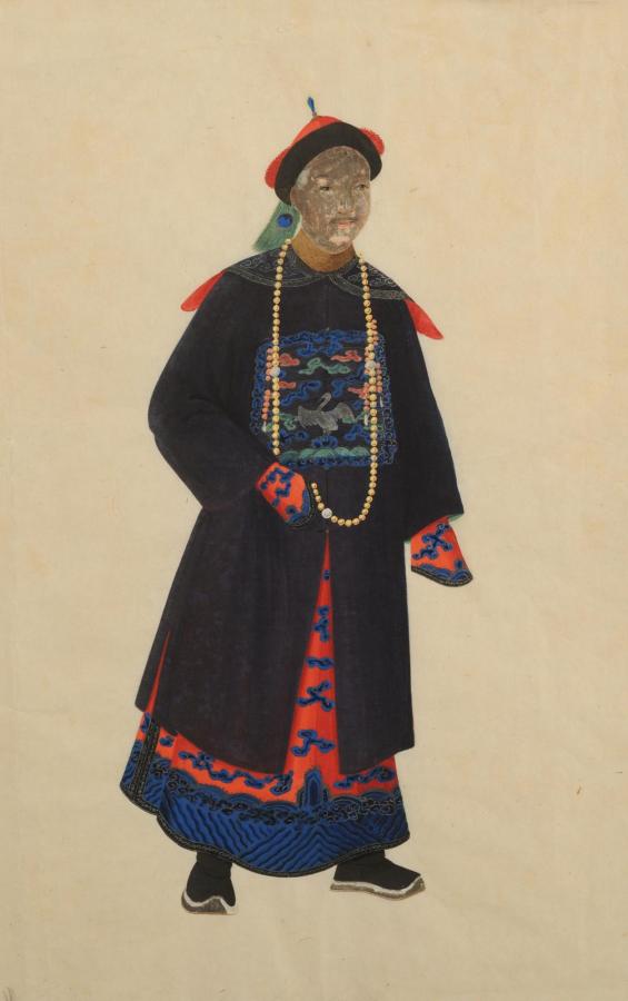 Mandarin male figure in Chinese costume