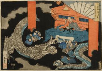 Nichiren and the Seven-headed God of Minobu, from the series Biography of St. Nichiren