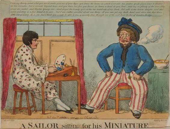 A Sailor Sitting for his Miniature