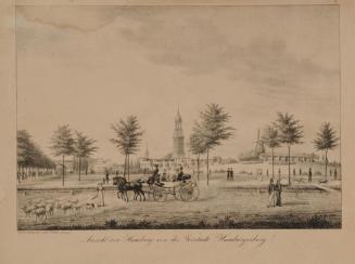 Ansicht von Hamburg von der Vorstadt Hamburgerberg / View of Hamburg from the suburb Hamburgerberg