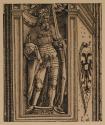King Fridrich (?) in armour, from the Triumphal Arch of Maximilian I