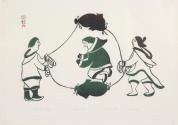 Family at Play, Plate 58 from the Cape Dorset Print Catalogue (1970)