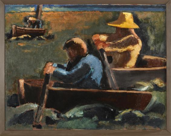 Fishermen Rowing