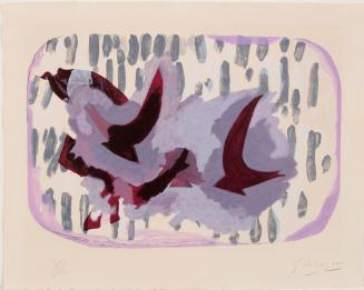 Oiseaux dans les nuages en pourpre / Birds in the Clouds in Purple; one of twelve etchings from the poetry book L'ordre des oiseaux / The Order of Birds by Saint-John Perse