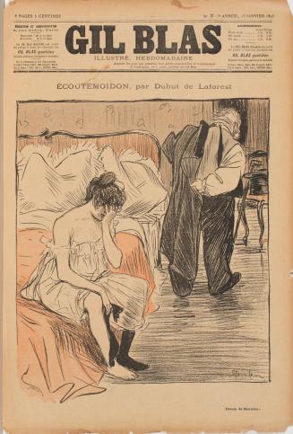 Cover illustration of Gil Blas, No. 3, 3e année,15 Janvier 1893

