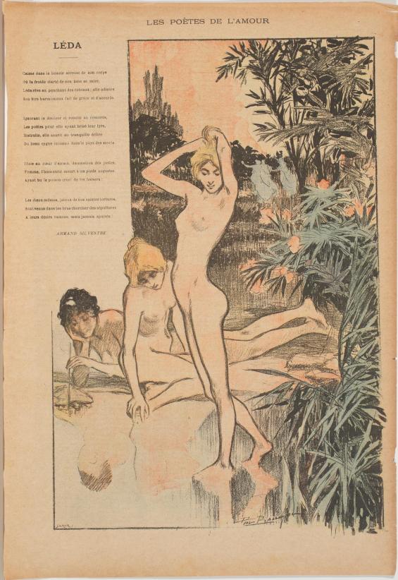 Illustration of Léda (Les Poètes de l'Amour) from the Paris Daily Gil Blas