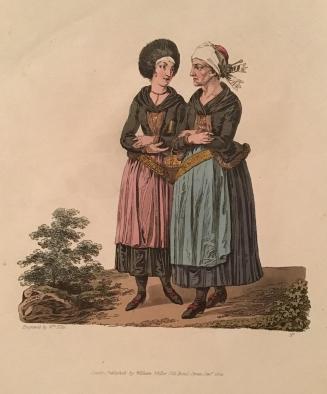 A Woman and Girl of Egra in their Winter Clothes, Plate 19 from the Costumes of the Hereditary States of the House of Austria