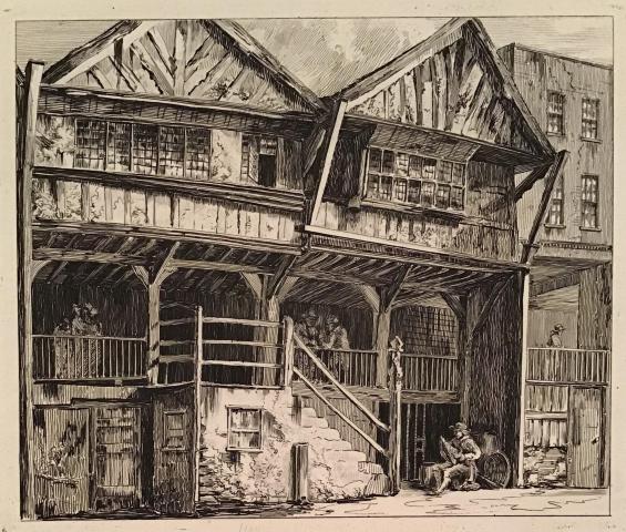 House in Watergate Street dated 1593, from the folio Eight Etchings of Old Buildings in the City of Chester