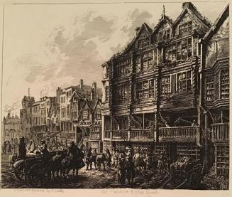Old Houses in Bridge Street, from the folio Eight Etchings of Old Buildings in the City of Chester