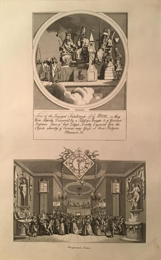 Royalty, Episcopacy and Law: Some of the Principal Inhabitants of ye Moon and Masquerade Ticket, from Hogarth Restored, the Whole Works of the Celebrated William Hogarth as Originally Published