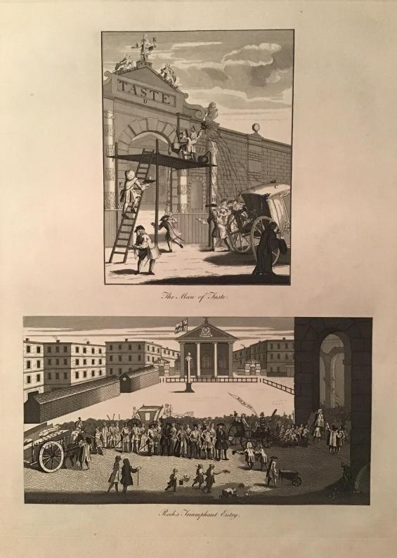 The Man of Taste and Rich's Triumphant Entry, from Hogarth Restored, the Whole Works of the Celebrated William Hogarth as Originally Published