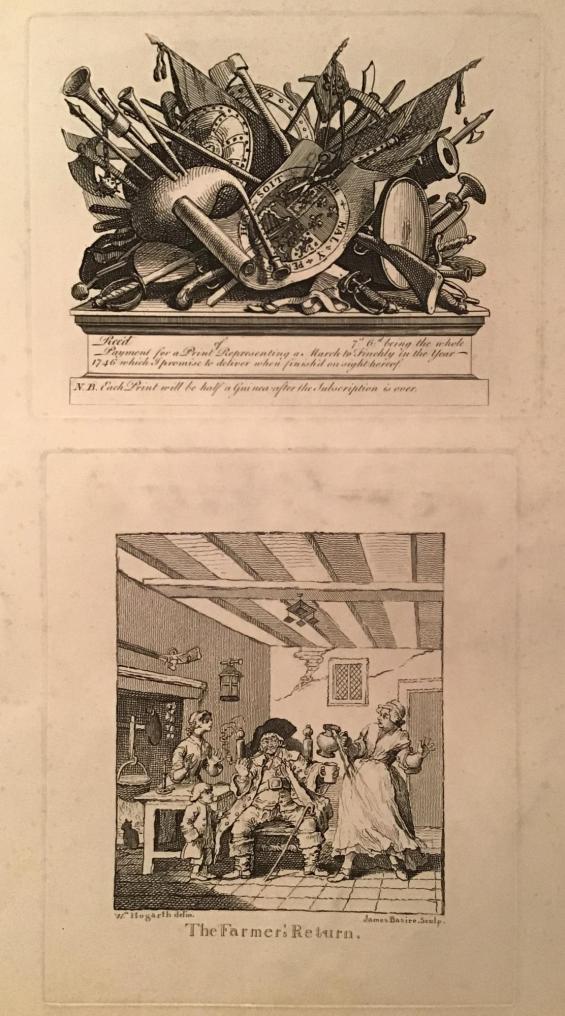 A Stand of Arms, Musical Instruments, etc.: Subscription ticket for the 'March to Finchley' and The Farmer's Return, from Hogarth Restored, the Whole Works of the Celebrated William Hogarth as Originally Published