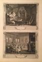 Industry and Idleness. Plate 7: The Idle ‘Prentice return’d from Sea, & in a Garret with a common Prostitute and 8: The Industrious 'Prentice grown rich, & Sheriff of London, from Hogarth Restored, the Whole Works of the Celebrated William Hogarth as Originally Published