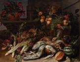 Still Life with Pike, Barbel and Vegetables